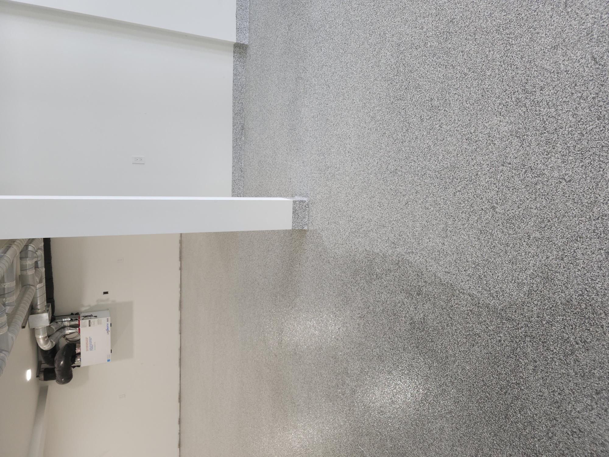 Finished flake epoxy garage floor in Frisco TX