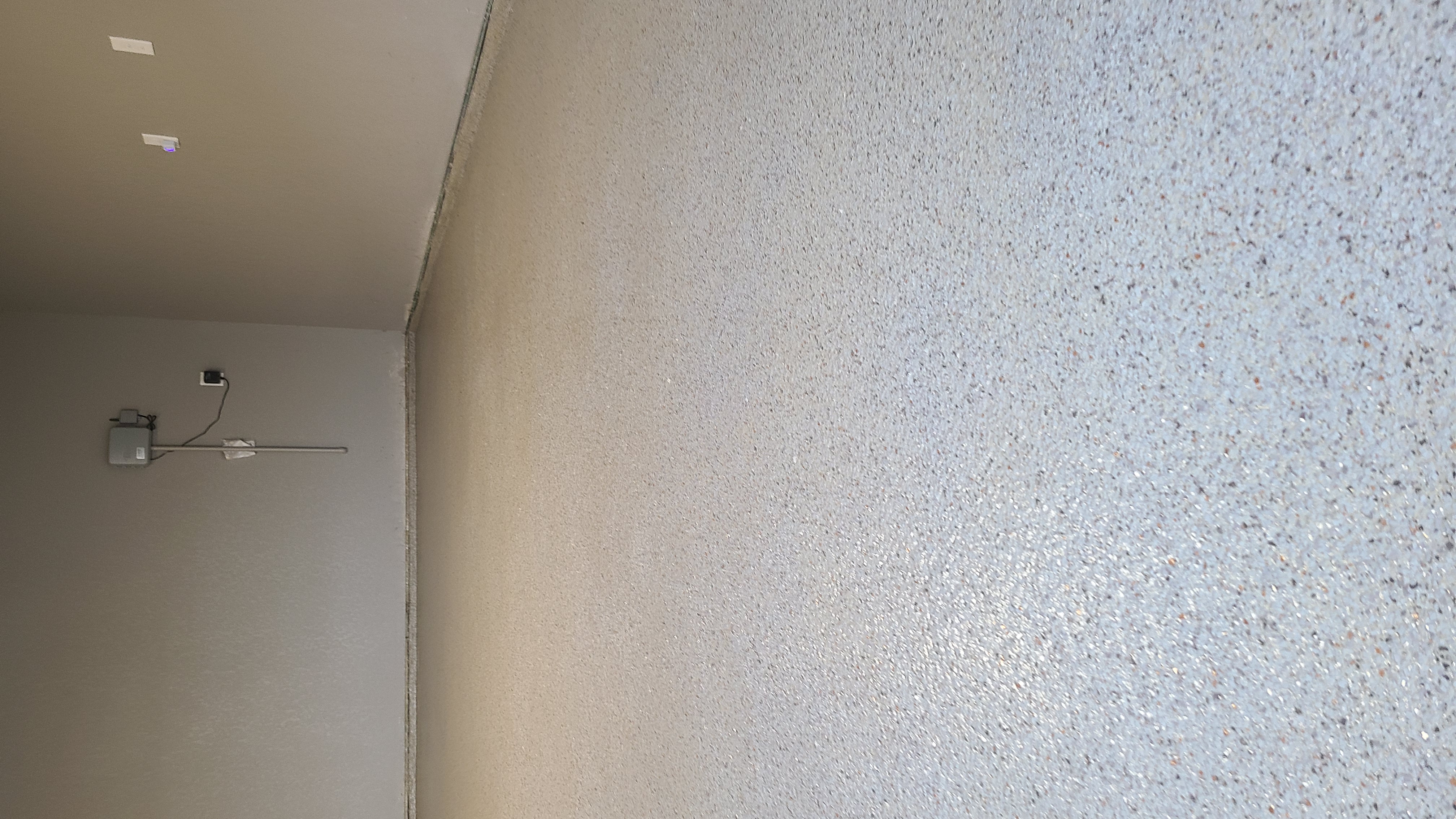 Decorative flake garage coating in Prosper TX