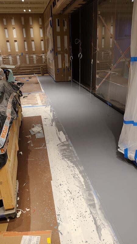 Concrete overlay at Gucci NorthPark Dallas